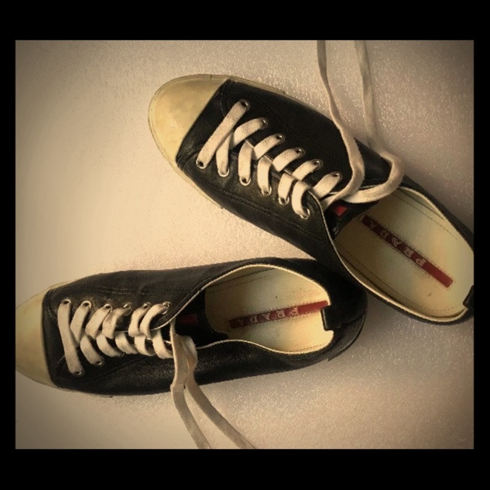 Prada Leather Sneakers Shoes